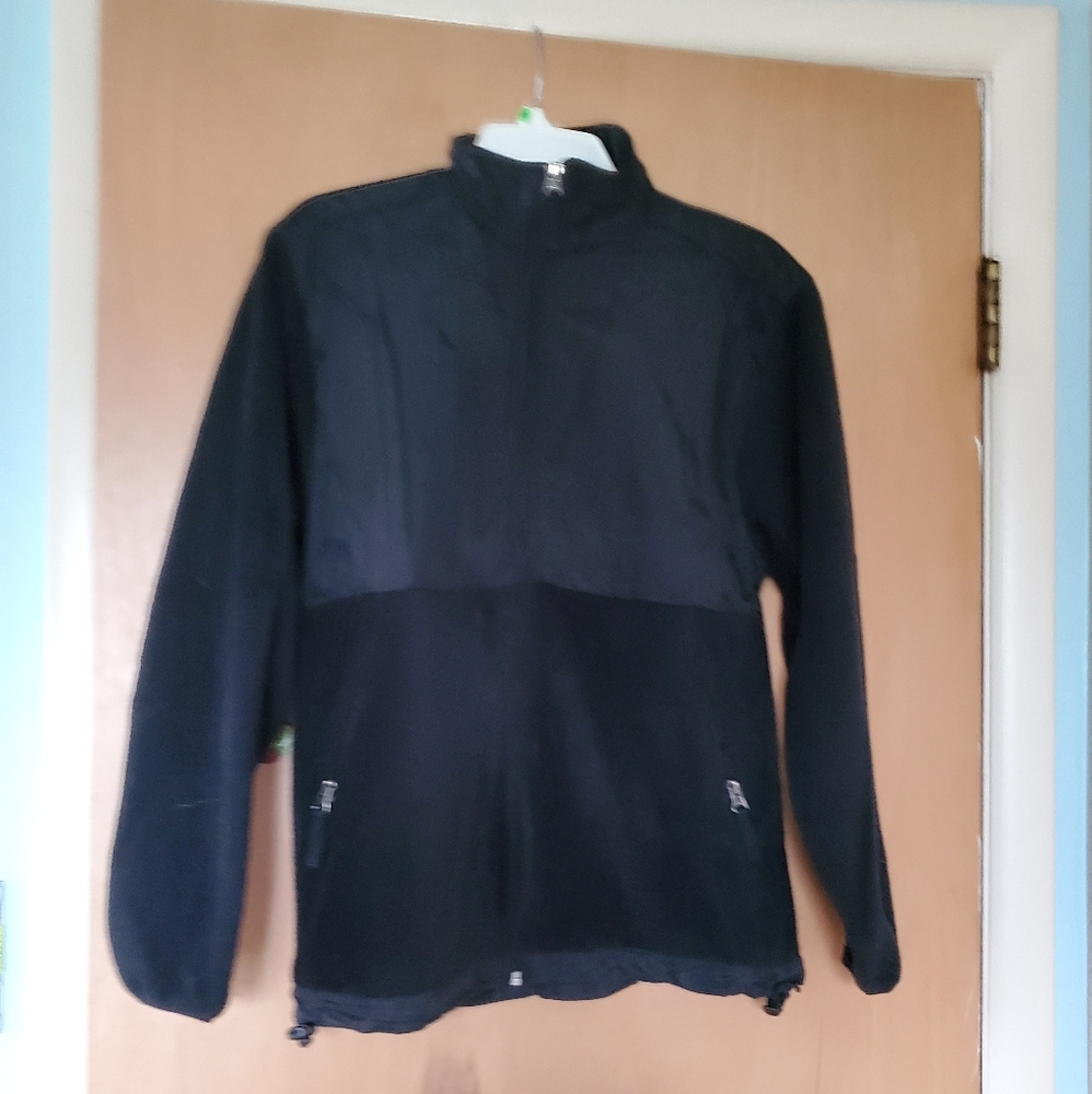 Black zip up sinch jacket.